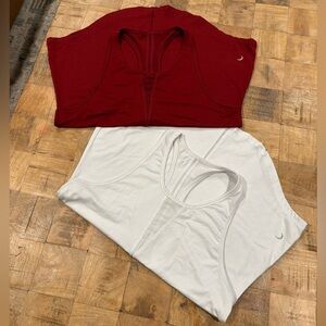 ZYIA Red and White Tank Tops
